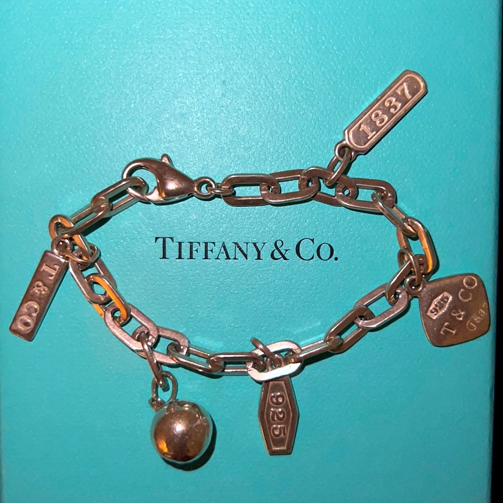 Tiffany & Co. Tiffany 1837 Silver Charm Bracelet
